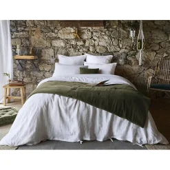 Altobuy HARRIS - Chemin de Lit 90x200cm Velours de Coton Coloris Thym New