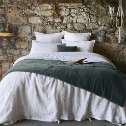 Altobuy HARRIS - Chemin de Lit 90x200cm Velours de Coton Coloris Ardoise Best