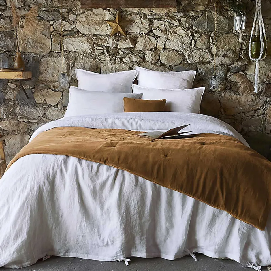 Altobuy HARRIS - Chemin de Lit 90x200cm Velours de Coton Coloris Camel