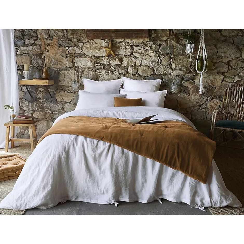 Altobuy HARRIS - Chemin de Lit 90x200cm Velours de Coton Coloris Camel