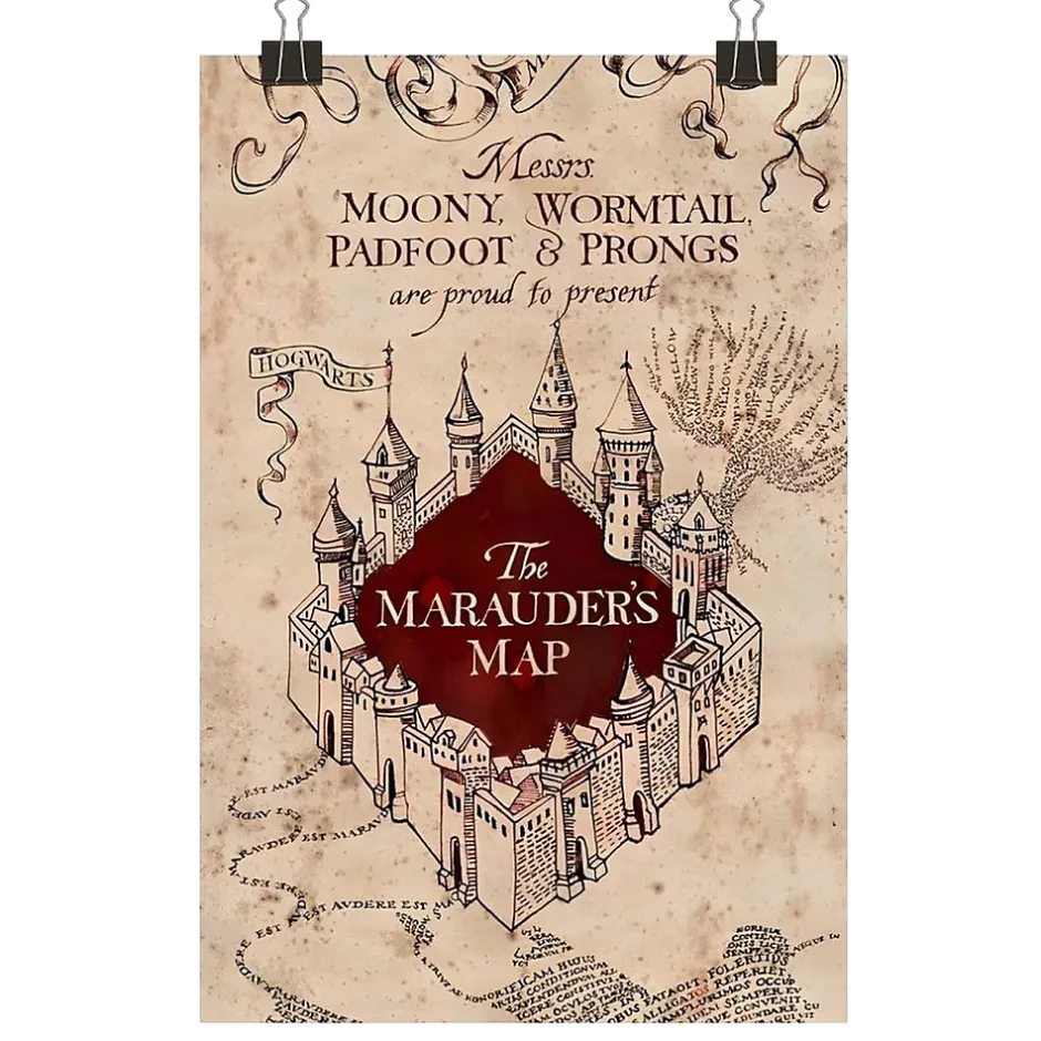 Harry Potter - Couverture motif/style Carte du Maraudeur Multicoloured (150 cm x 100 cm) Discount