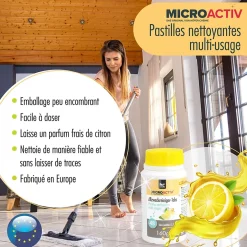 Höfer Chemie Microactiv Pastilles Nettoyantes Multi-usages 6 x 160 G, Parfum Citron Best