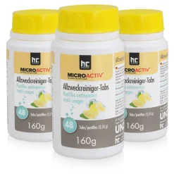 Höfer Chemie Microactiv Pastilles Nettoyantes Multi-usages 3 x 160 G, Parfum Citron Hot