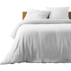 Douceur D'Intérieur Housse de couette + 2 taies en gaze de coton 240 x 260 cm Tendance bla