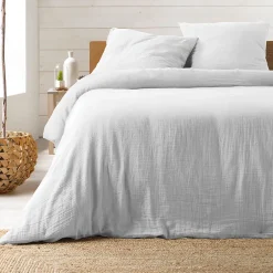 Douceur D'Intérieur Housse de couette + 2 taies en gaze de coton 240 x 260 cm Tendance bla