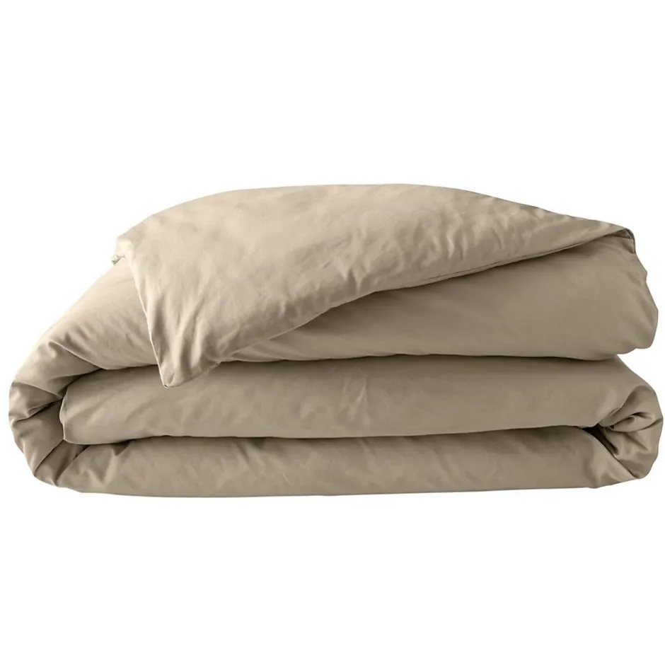 Douceur D'Intérieur Housse de couette 100% Percale de Coton ORIGINE (260x240 cm - Sable)