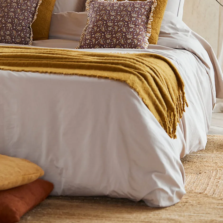 Douceur D'Intérieur Housse de couette 100% Percale de Coton ORIGINE (240x220 cm - Sable)