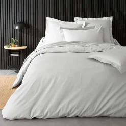 Douceur D'Intérieur Housse de Couette 2 Personnes Percale Uni 78 fils percaline 240x220cm Blanc Clearance