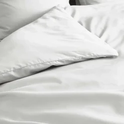 Douceur D'Intérieur Housse de Couette 2 Personnes Percale Uni 78 fils percaline 240x220cm Blanc Clearance