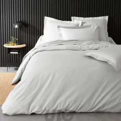 Douceur D'Intérieur Housse de Couette 2 Personnes Percale Uni 78 fils percaline 240x220cm Blanc Clearance