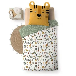 Eden Housse de couette + taie enfant Tigre Lion