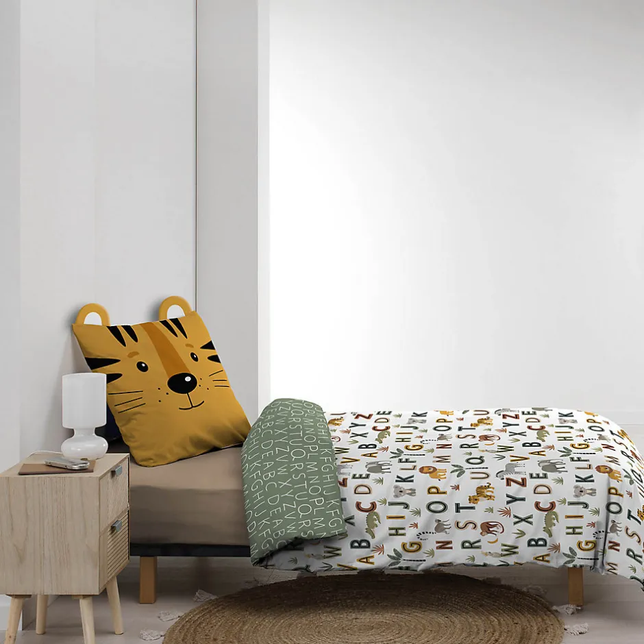 Eden Housse de couette + taie enfant Tigre Lion