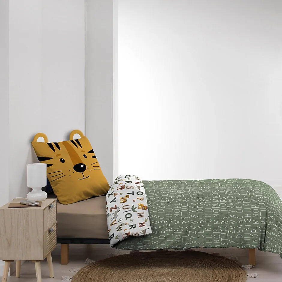 Eden Housse de couette + taie enfant Tigre Lion