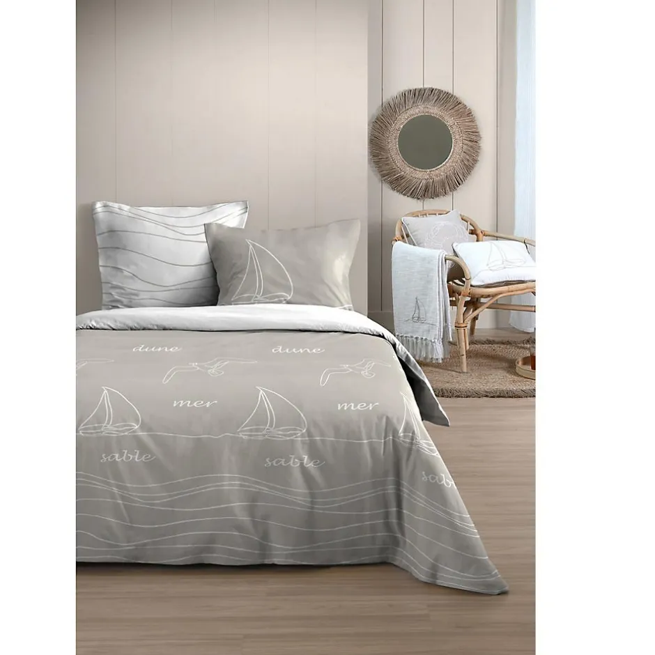 Eden Housse de couette + taies 240x220cm Mer et Terre