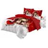 Edem Housse de couette 2 taies drap housse Père Noël & Traîneau Best