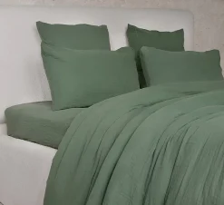 Eden Housse de couette + taies gaze de coton lave Douceur Sale