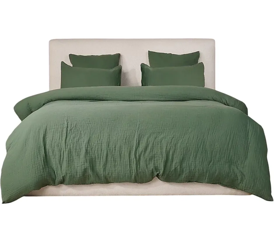 Eden Housse de couette + taies gaze de coton lave Douceur Sale