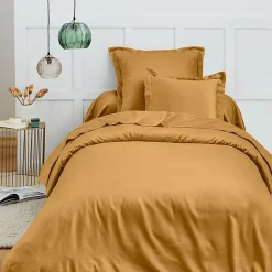 Coton Pur Housse de couette 140 x 200 cm "Prémium" pour lit 1 place - Prémium Miel Sale