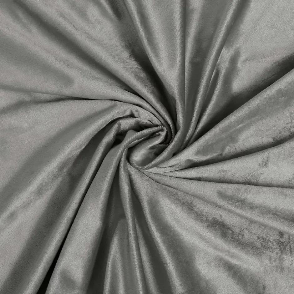 Douceur D'Intérieur Housse de Couette 240 x 220 cm Velours Uni Velina Anthracite + 2 Taies