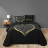 Douceur D'Intérieur Housse de couette 240 x 220 cm + 2 taies Coton 42 fils Imprimé placé Crazy Love