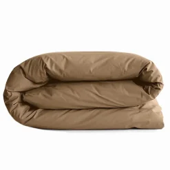 Coton Pur Housse de couette 140 x 200 cm "Prémium" pour lit 1 place - Prémium Taupe
