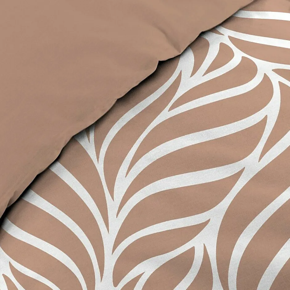 Douceur D'Intérieur Housse de couette 240 x 220 cm imprimée 57 fils MORGANE Mocha 2 taies incluses Online