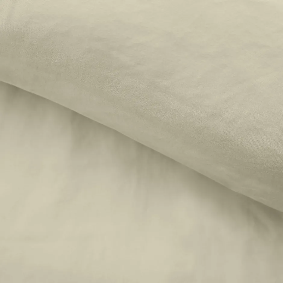 Douceur D'Intérieur Housse de couette 240 x 220 cm microfibre unie lavée LIAM Ivoire 2 taies incluses