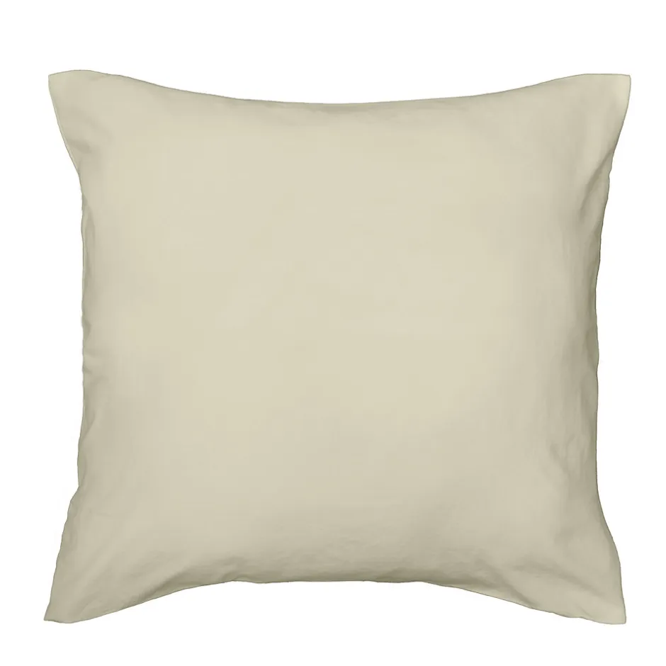 Douceur D'Intérieur Housse de couette 240 x 220 cm microfibre unie lavée LIAM Ivoire 2 taies incluses