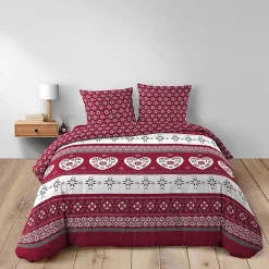 Douceur D'Intérieur Housse de couette 260 x 240 cm coton 42 fils + 2 taies Alpage