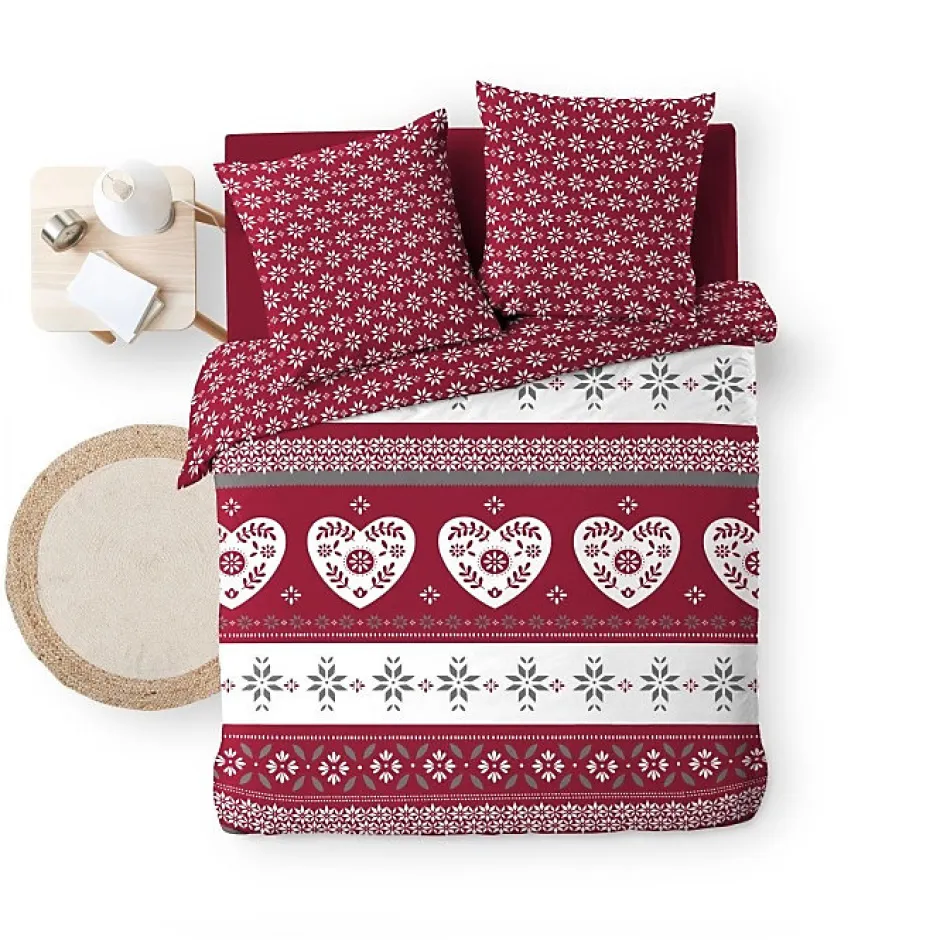 Douceur D'Intérieur Housse de couette 260 x 240 cm coton 42 fils + 2 taies Alpage