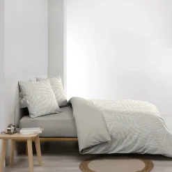 Douceur D'Intérieur Housse de couette 240 x 220 cm imprimée 57 fils MORGANE Naturel 2 taies incluses Sale