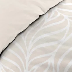 Douceur D'Intérieur Housse de couette 240 x 220 cm imprimée 57 fils MORGANE Naturel 2 taies incluses Sale