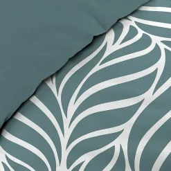 Douceur D'Intérieur Housse de couette 240 x 220 cm imprimée 57 fils MORGANE Bleu 2 taies incluses