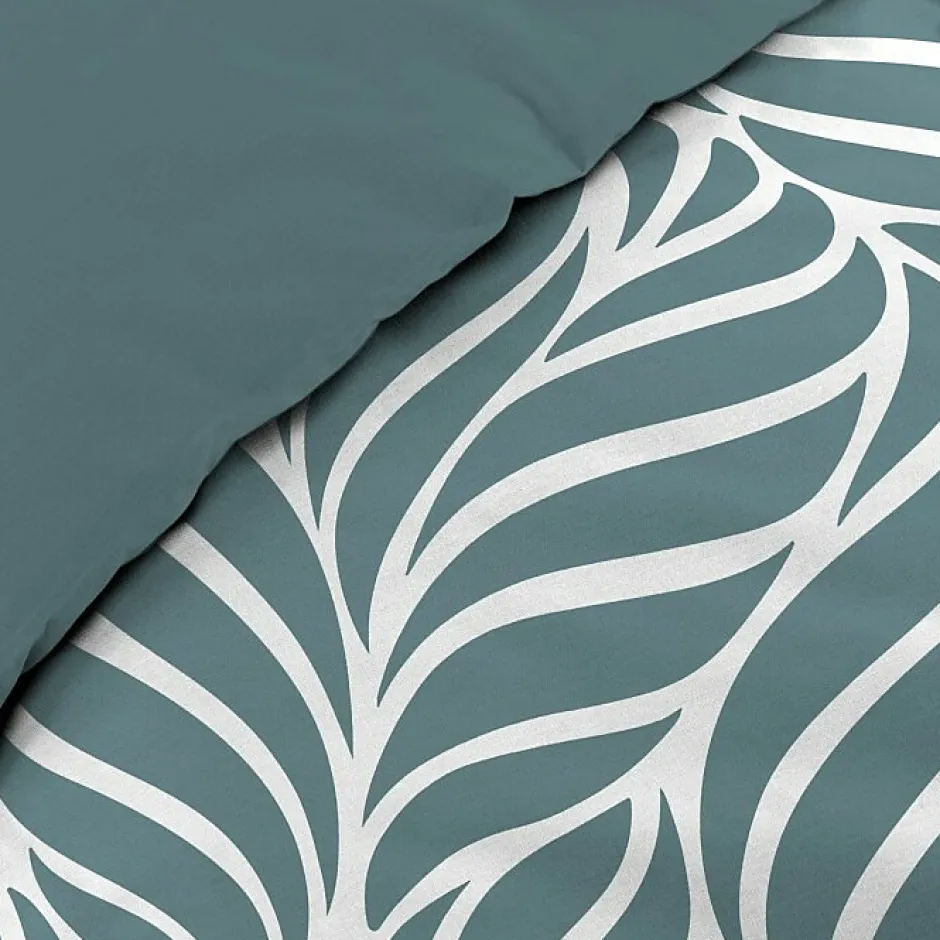 Douceur D'Intérieur Housse de couette 240 x 220 cm imprimée 57 fils MORGANE Bleu 2 taies incluses