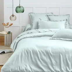 Coton Pur Housse de couette 260 x 240 cm "Prémium" pour lit 2 places King Size - Prémium Menthe