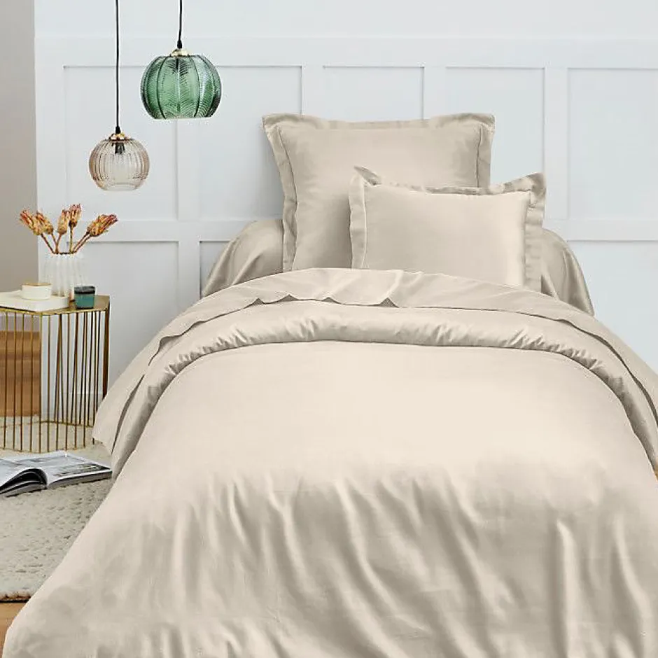 Coton Pur Housse de couette 140 x 200 cm "Prémium" pour lit 1 place - Prémium Sable Best