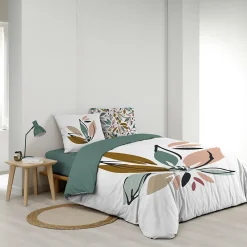 Douceur D'Intérieur Housse de couette 240 x 220 cm + 2 taies Coton 42 fils OCTAVIA