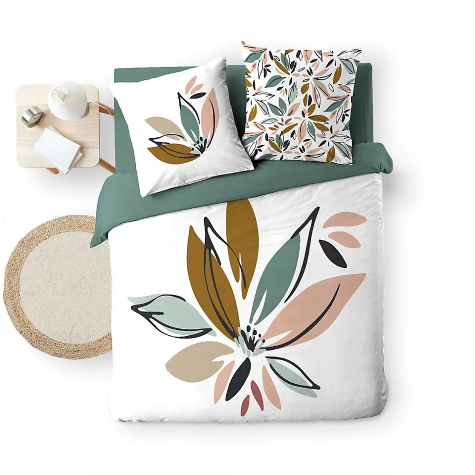 Douceur D'Intérieur Housse de couette 240 x 220 cm + 2 taies Coton 42 fils OCTAVIA