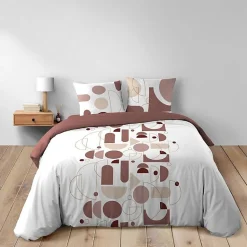 Douceur D'Intérieur Housse de couette 260 x 240 cm coton 42 fils + 2 taies Chilipop rose New
