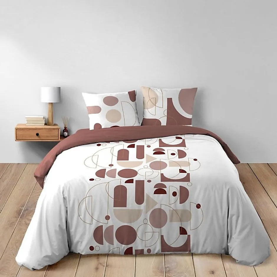 Douceur D'Intérieur Housse de couette 260 x 240 cm coton 42 fils + 2 taies Chilipop rose New