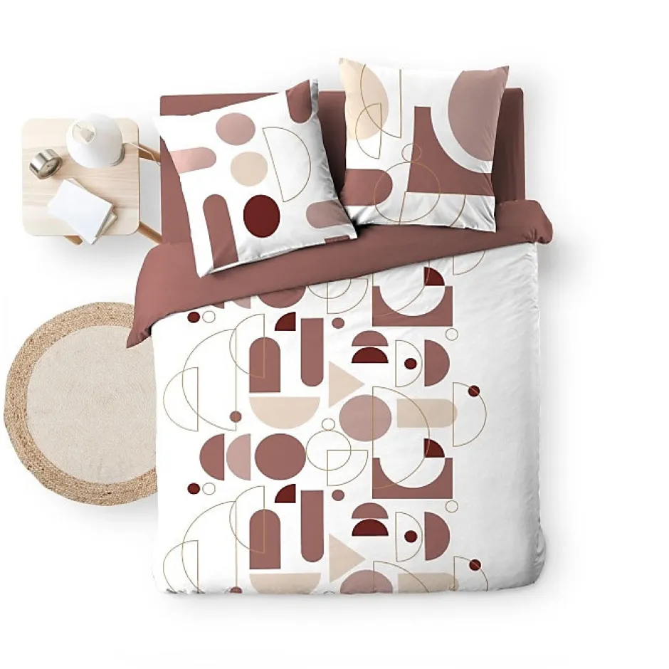 Douceur D'Intérieur Housse de couette 260 x 240 cm coton 42 fils + 2 taies Chilipop rose New