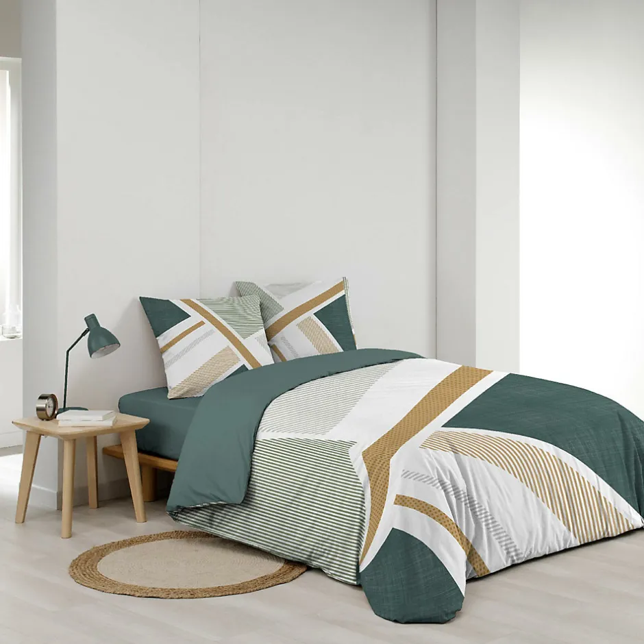Douceur D'Intérieur Housse de couette 240 x 220 cm + 2 taies Coton 42 fils ZÉPHYR