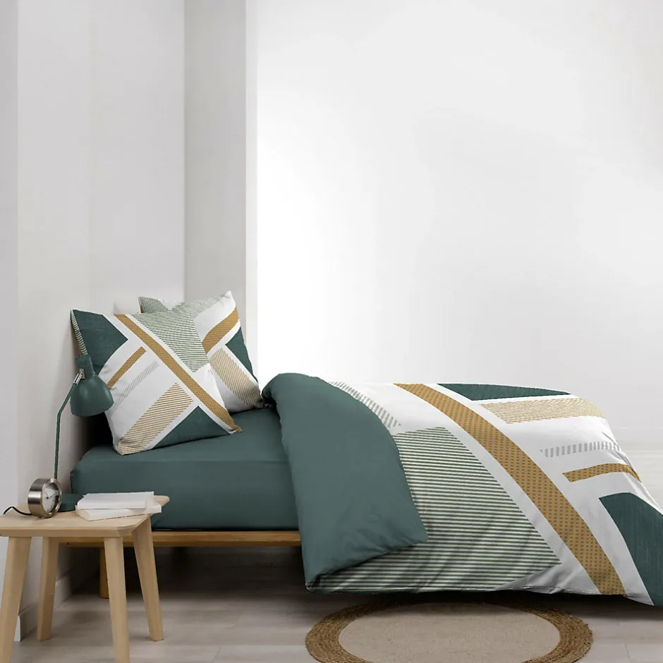 Douceur D'Intérieur Housse de couette 240 x 220 cm + 2 taies Coton 42 fils ZÉPHYR