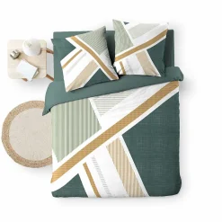 Douceur D'Intérieur Housse de couette 240 x 220 cm + 2 taies Coton 42 fils ZÉPHYR