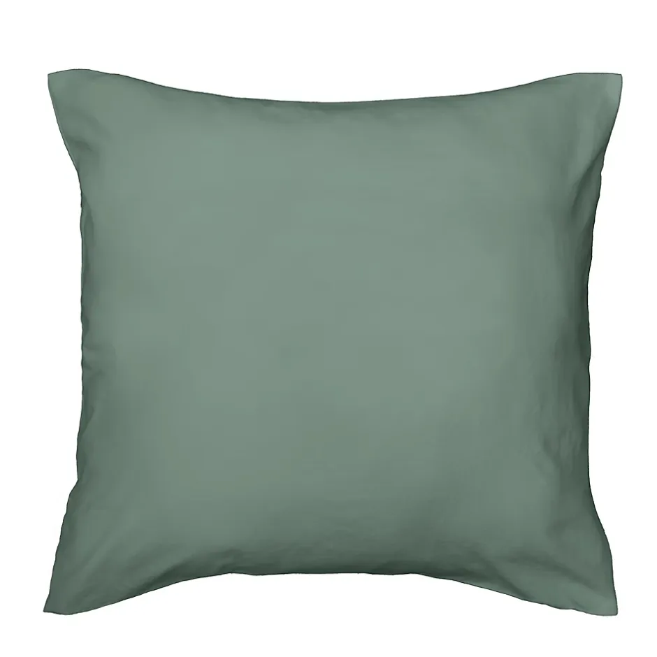 Douceur D'Intérieur Housse de couette 240 x 220 cm microfibre unie lavée LIAM Cèdre 2 taies incluses Clearance