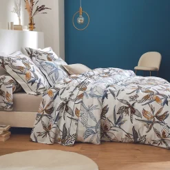 Tradilinge Housse de couette aux fleurs exubérantes (200x200 cm - Blanc) Hot