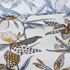 Tradilinge Housse de couette aux fleurs exubérantes (260x240 cm - Blanc)