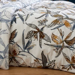 Tradilinge Housse de couette aux fleurs exubérantes (240x220 cm - Blanc)
