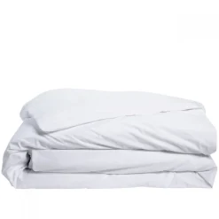 Bleu Calin Housse de couette Blanc 240x260cm Parure PERCALE