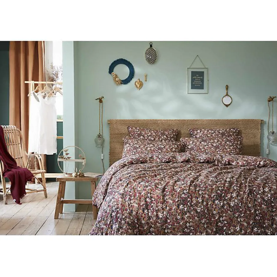 L'Effet Papillon Housse de couette "Capucine" toutes dimensions "Gaze de Coton" - Capucine Camel - Housse de couette 240 x 220 cm Clearance
